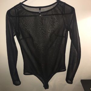 Black Mesh Body Suit